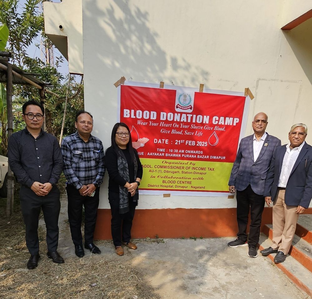 Organizers during the Blood donation camp at Aayakar Bhawan, Dimapur on February 21. (Photo Courtesy: Tax Bar Association)